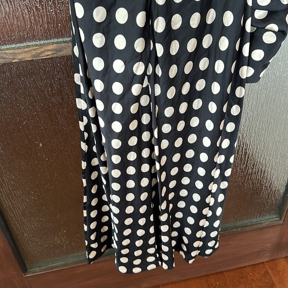 NEW IEENA MAC DUGGAL One Shoulder Polka Dot‎ MIDI DRESS Size 8 $398  PUFF SLEEVE - Picture 9 of 9